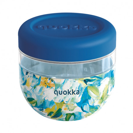 Quokka Bubble Food Jar - Pojemnik na żywność / lunchbox 770 ml (Blue Peonies)