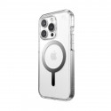 Speck Presidio Perfect-Clear MagSafe - Case for iPhone 15 Pro (Clear / Chrome Finish / Serene Silver