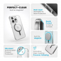 Speck Presidio Perfect-Clear MagSafe - Case for iPhone 15 Pro (Clear / Chrome Finish / Serene Silver