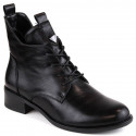 Insulated lace-up and zipper ankle boots M.Daszyński W SAN18, black (36)