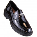 Filippo W PAW463 black patent leather slip-on shoes (39)