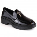 Filippo W PAW463 black patent leather slip-on shoes (37)