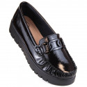 Filippo W PAW314D patent leather platform loafers, black (39)