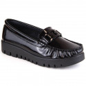 Filippo W PAW314D patent leather platform loafers, black (36)