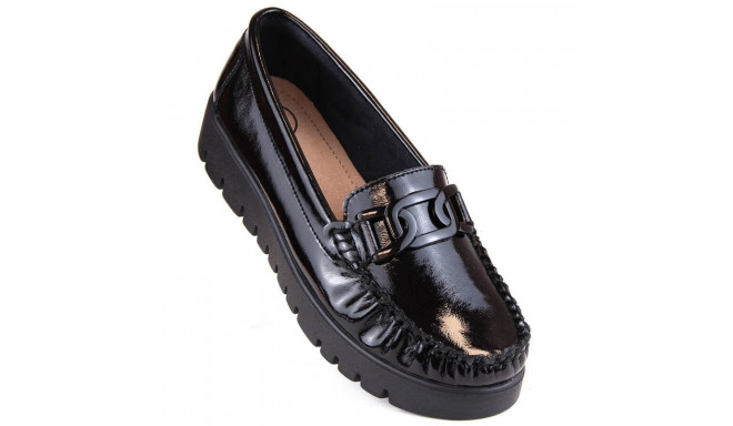 Filippo W PAW314D patent leather platform loafers, black (41)