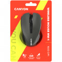 CANYON MW-1, 2.4GHz wireless optical mouse with 4 buttons, DPI 800/1200/1600, Gray, 103.5*69.5*35mm,