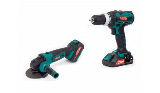 NECK SET 20V SCREWDRIVER + ANGLE GRINDER. 125mm 1x2.0Ah + 1x4.0Ah BAG