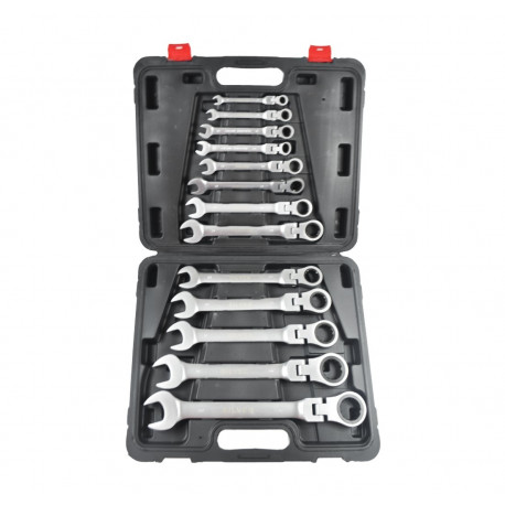 FLAT WRENCH/HEATING SET.13 pcs.--32 SILVER-SUITCASE