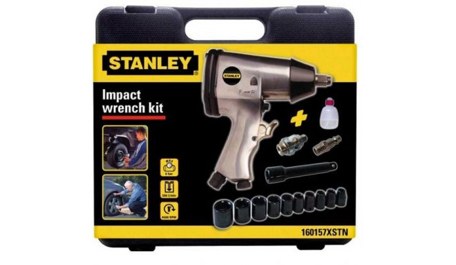 Pneumatic wrench STANLEY, 6 bar, 200 l/min, with 16 accessories