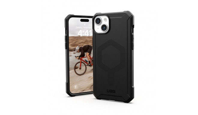 UAG Urban Armor Gear case ESSENTIAL compatible with MagSafe for IPHONE 15 Plus black