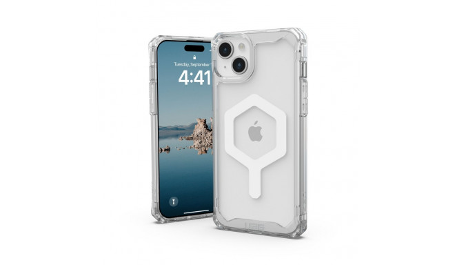 (UAG) Urban Armor Gear Plyo compatible with Magsafe for IPHONE 15 PLUS ice white