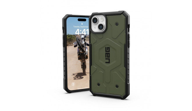 ( UAG ) Urban Armor Gear Pathfinder compatible with Magsafe for IPHONE 15 PLUS olive