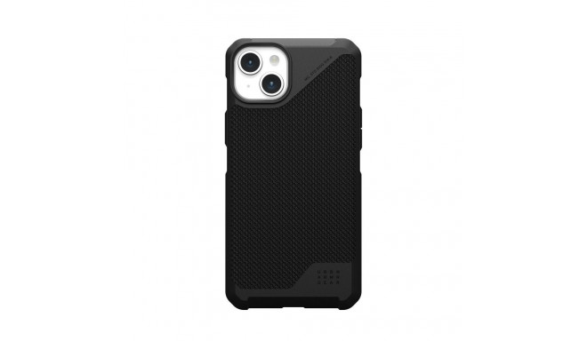 (UAG) Urban Armor Gear Metropolis LT case compatible with MagSafe for IPHONE 15 PLUS kevlar black