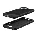 (UAG) Urban Armor Gear Metropolis LT case compatible with MagSafe for IPHONE 15 PLUS kevlar black