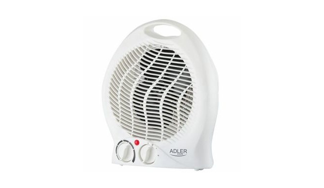 Adler Heater AD 7728 Fan Heater, 2000 W, Number of power levels 2, White