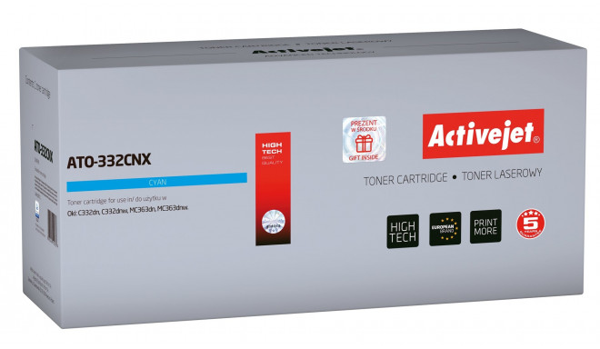 Activejet ATO-332CNX tooner (asendus OKI 46508711; Supreme; 3000 lehekülge; tsüaan)