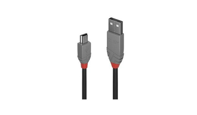 CABLE USB2 A TO MINI-B 5M/ANTHRA 36725 LINDY