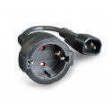 Gembird power cable C14 (M) - Schuko (F)