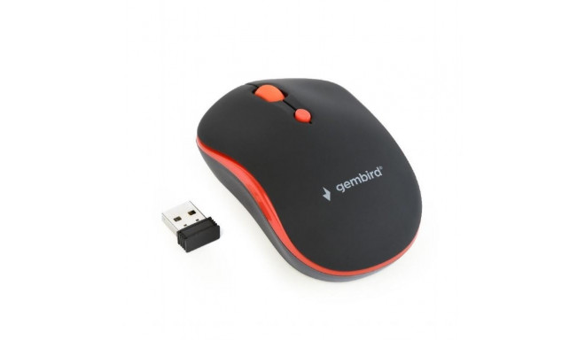 MOUSE USB OPTICAL WRL BLACK/RED MUSW-4B-03-R GEMBIRD