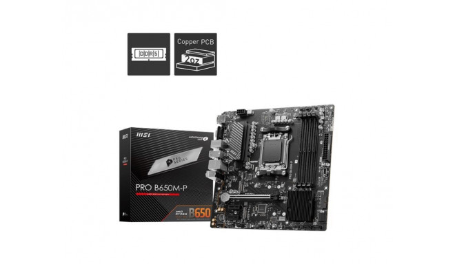 Mainboard|MSI|AMD B650|SAM5|Micro-ATX|Memory DDR5|Memory slots 4|2xPCI-Express 1x|1xPCI-Express 16x|