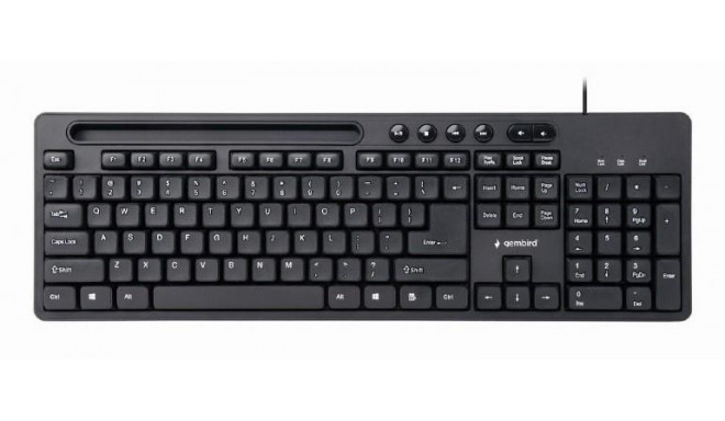 KEYBOARD MULTIMEDIA USB ENG/BLACK KB-UM-108 GEMBIRD