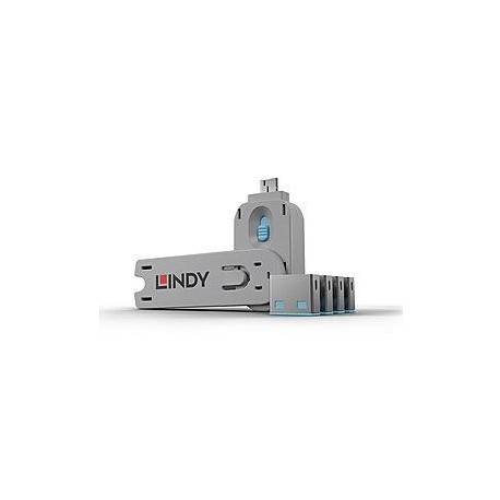 USB PORT BLOCKER 4PACK/BLUE 40452 LINDY