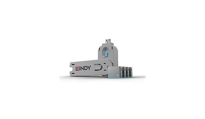USB PORT BLOCKER 4PACK/BLUE 40452 LINDY
