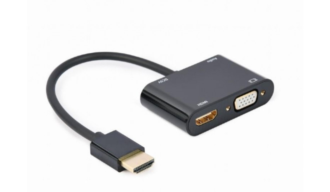 I/O ADAPTER HDMI TO HDMI/VGA/A-HDMIM-HDMIFVGAF-01 GEMBIRD