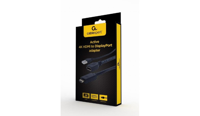 I/O ADAPTER HDMI TO DP/BLACK A-HDMIM-DPF-01 GEMBIRD