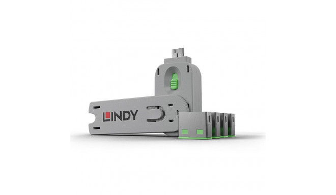 USB PORT BLOCKER 4PACK/GREEN 40451 LINDY