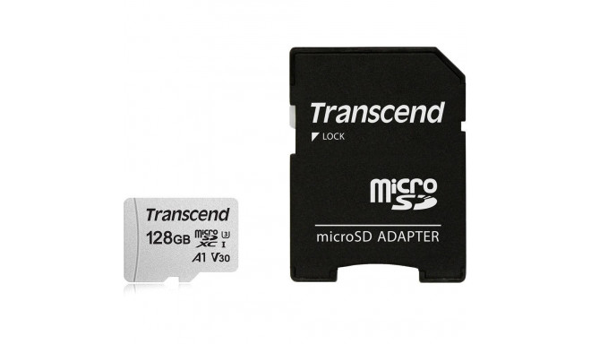 Transcend mälukaart microSDXC 128GB Class 10 + adapter (TS128GUSD300S-A)