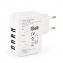 CHARGER USB UNIVERSAL WHITE/4PORT EG-U4AC-02 GEMBIRD