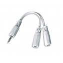 Gembird adapter Audio Splitter 3.5mm 10cm WHT (CCA-415-0.1M)