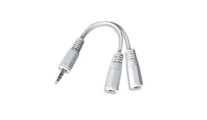 Gembird adapter Audio Splitter 3.5mm 10cm WHT (CCA-415-0.1M)