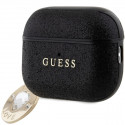 Guess case for AirPods Pro 2 GUAP2PGEHCDK black Fixed Glitter W/ Heart Diamond Charm