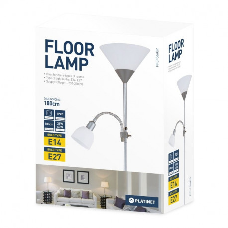 Põrandalamp Platinet PFLF066GR, hall