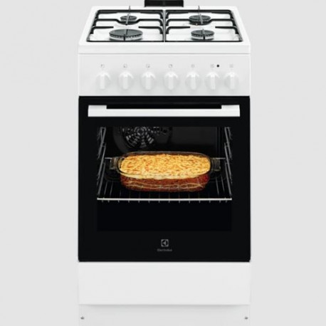 Gaasipliit Electrolux LKK 540000W elektriahjuga, 50 cm
