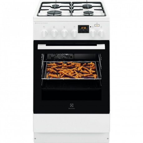 Gaasipliit Electrolux LKK 560203W elektriahjuga, 50 cm