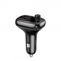 Bluetooth FM Modulator Car Quick Charger 12-24V 2xUSB + USB-C, Black