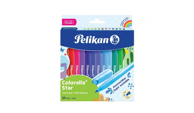 PELIKAN viltpliiats Colorella Star, ümar, 24 värvi