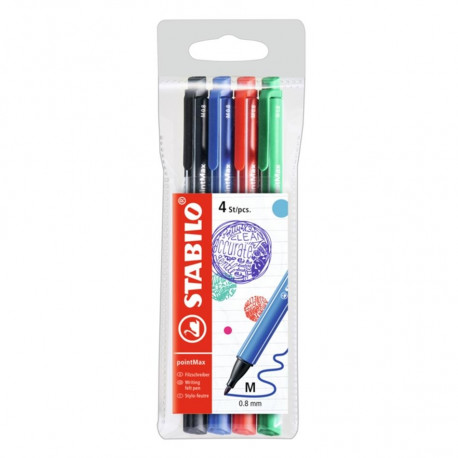 STABILO tindipliiats Sensor F, 0,3 mm, 4 tk blistris