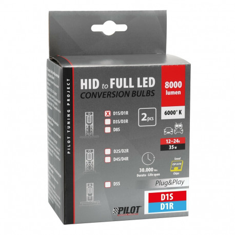 Led lambid 2tk, 12/24V HID D1S-D1R, 35W