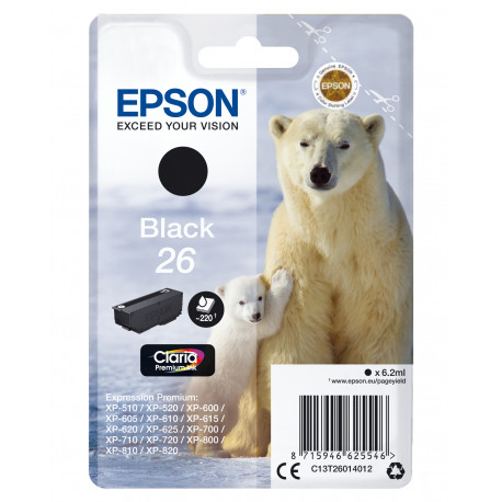 Epson ink cartridge Original T2601, black