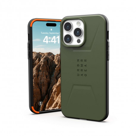 Kaitseümbris Civilian MagSafe, Apple iPhone 15 Pro Max, oliivroheline, Urban Armor Gear (UAG)
