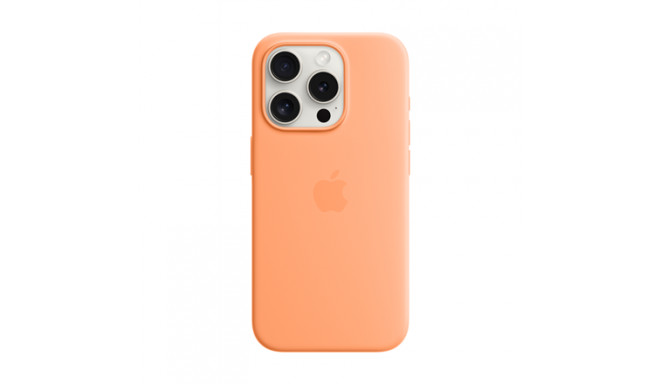 iPhone 15 Pro Silicone Case with MagSafe - Orange Sorbet