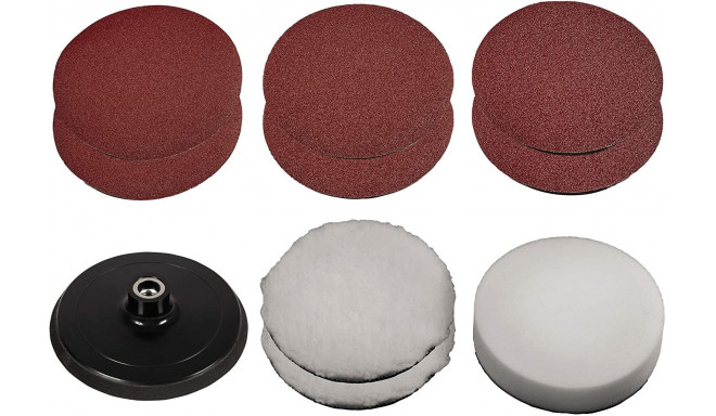 Einhell disc/polishing/sanding sheet set, 150mm, sanding/polishing agent (for polishing and sanding 