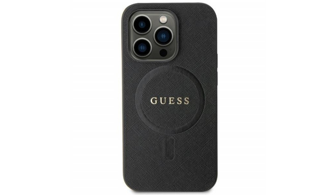 Guess case for iPhone 11 GUHMN61PSAHMCK black HC PU Saffiano Magsafe