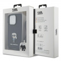 Karl Lagerfeld case for iPhone 15 Pro 6,1" KLHCP15LSASKNPSK black HC Saffiano Ikonik Metal Pin Monog