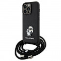 Karl Lagerfeld case for iPhone 13 Pro 6,1" KLHCP13LSAKCPSK black HC Saffiano KC Metal Pin Crossbody