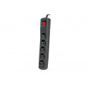 SURGE PROTECTOR ARMAC R5 1.5M 5X FRENCH OUTLETS 10A BLACK